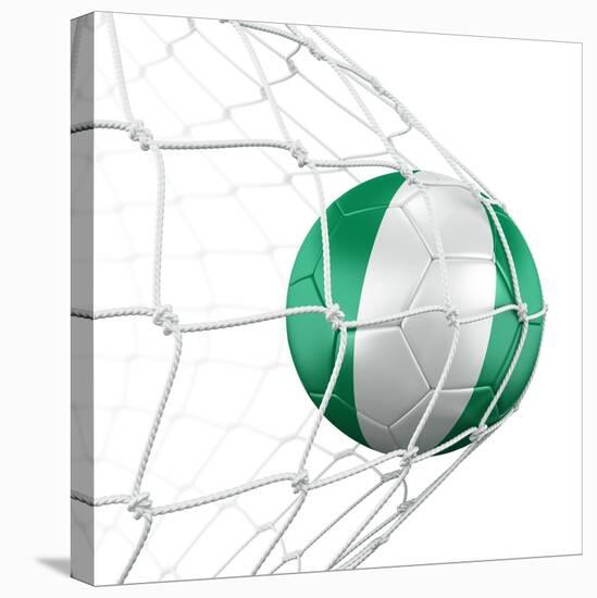 Nigerian Soccer Ball in a Net-zentilia-Stretched Canvas