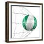 Nigerian Soccer Ball in a Net-zentilia-Framed Art Print