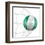 Nigerian Soccer Ball in a Net-zentilia-Framed Art Print