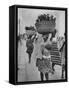 Nigerian Women with Babies Strapped to Their Backs Carrying Large Baskets on Their Heads-Alfred Eisenstaedt-Framed Stretched Canvas