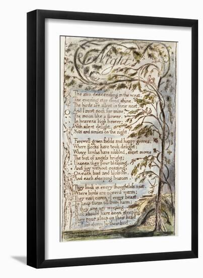 Night, 1789-William Blake-Framed Giclee Print