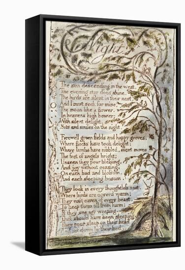 Night, 1789-William Blake-Framed Stretched Canvas