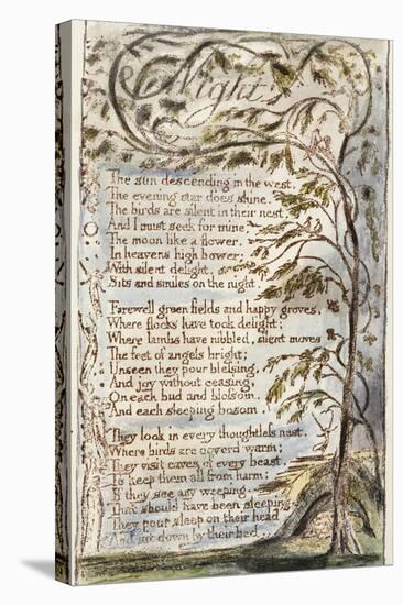 Night, 1789-William Blake-Stretched Canvas