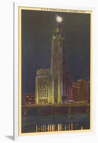 Night, A.I.U. Citadel, Columbus, Ohio-null-Framed Art Print