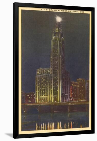 Night, A.I.U. Citadel, Columbus, Ohio-null-Framed Art Print