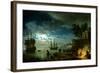 Night: a Port in the Moonlight, 1748-Claude Joseph Vernet-Framed Giclee Print