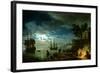 Night: a Port in the Moonlight, 1748-Claude Joseph Vernet-Framed Giclee Print