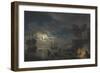 Night: a Port in the Moonlight-Claude Joseph Vernet-Framed Art Print