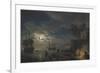 Night: a Port in the Moonlight-Claude Joseph Vernet-Framed Premium Giclee Print