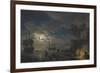 Night: a Port in the Moonlight-Claude Joseph Vernet-Framed Premium Giclee Print