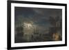 Night: a Port in the Moonlight-Claude Joseph Vernet-Framed Premium Giclee Print