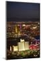 Night Aerial Cityscape of Downtown Las Vegas, Nevada-David Wall-Mounted Photographic Print