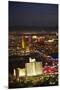 Night Aerial Cityscape of Downtown Las Vegas, Nevada-David Wall-Mounted Premium Photographic Print