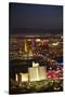 Night Aerial Cityscape of Downtown Las Vegas, Nevada-David Wall-Stretched Canvas