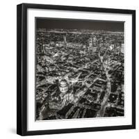 Night Aerial View of St. Paul's and City of London, London, England-Jon Arnold-Framed Photographic Print