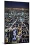 Night Aerial View of St. Paul's and City of London, London, England-Jon Arnold-Mounted Photographic Print