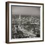 Night Aerial View of the Shard and City of London, London, England-Jon Arnold-Framed Photographic Print