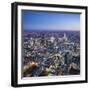 Night Aerial View of the Shard and City of London, London, England-Jon Arnold-Framed Photographic Print
