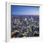 Night Aerial View of the Shard and City of London, London, England-Jon Arnold-Framed Photographic Print