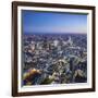 Night Aerial View of the Shard and City of London, London, England-Jon Arnold-Framed Photographic Print