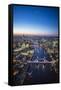 Night Aerial View of the Shard, River Thames, Tower Bridge and City of London, London, England-Jon Arnold-Framed Stretched Canvas