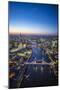 Night Aerial View of the Shard, River Thames, Tower Bridge and City of London, London, England-Jon Arnold-Mounted Premium Photographic Print