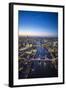 Night Aerial View of the Shard, River Thames, Tower Bridge and City of London, London, England-Jon Arnold-Framed Photographic Print