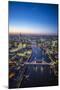 Night Aerial View of the Shard, River Thames, Tower Bridge and City of London, London, England-Jon Arnold-Mounted Photographic Print