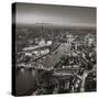 Night Aerial View of the Shard, River Thames, Tower Bridge and City of London, London, England-Jon Arnold-Stretched Canvas