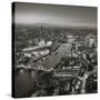 Night Aerial View of the Shard, River Thames, Tower Bridge and City of London, London, England-Jon Arnold-Stretched Canvas