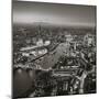 Night Aerial View of the Shard, River Thames, Tower Bridge and City of London, London, England-Jon Arnold-Mounted Photographic Print