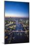 Night Aerial View of the Shard, River Thames, Tower Bridge and City of London, London, England-Jon Arnold-Mounted Photographic Print