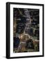 Night Aerial View over Regents Street and Oxford Circus, London, England-Jon Arnold-Framed Photographic Print