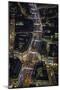 Night Aerial View over Regents Street and Oxford Circus, London, England-Jon Arnold-Mounted Photographic Print