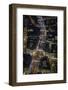 Night Aerial View over Regents Street and Oxford Circus, London, England-Jon Arnold-Framed Photographic Print