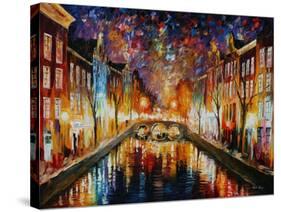 Night Amsterdam-Leonid Afremov-Stretched Canvas