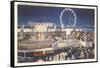 Night, Amusement Park, Wildwood-by-the-Sea, New Jersey-null-Framed Stretched Canvas