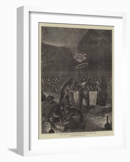 Night Ascent of a Balloon, Chemin De Fer Du Nord, Paris-Edwin Buckman-Framed Giclee Print