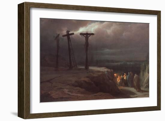 Night At Calvary-Vasili Petrovich Vereshchagin-Framed Giclee Print