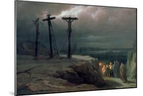 Night at Golgotha, 1869-Vasilij Vereshchagin-Mounted Giclee Print