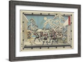 Night Attack, 1843-1847-Utagawa Hiroshige-Framed Giclee Print