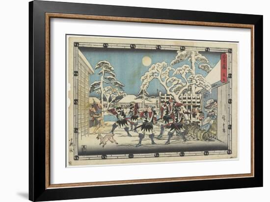 Night Attack, 1843-1847-Utagawa Hiroshige-Framed Giclee Print