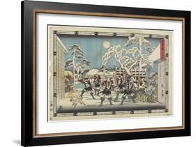 Night Attack, 1843-1847-Utagawa Hiroshige-Framed Giclee Print