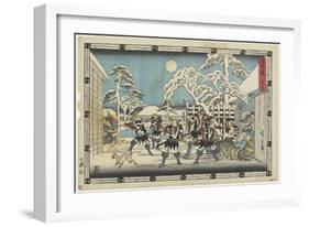 Night Attack, 1843-1847-Utagawa Hiroshige-Framed Giclee Print