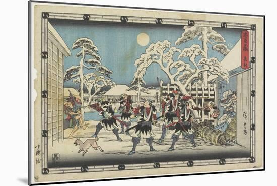 Night Attack, 1843-1847-Utagawa Hiroshige-Mounted Giclee Print