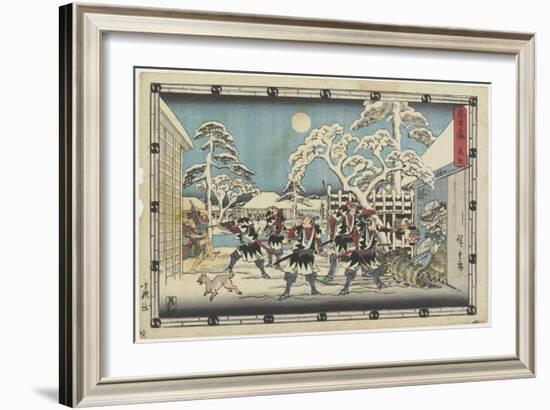Night Attack, 1843-1847-Utagawa Hiroshige-Framed Giclee Print