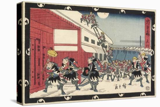 Night Attack, 1843-1847-Utagawa Hiroshige-Stretched Canvas