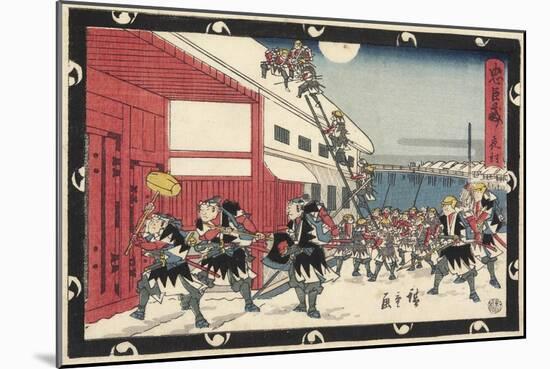 Night Attack, 1843-1847-Utagawa Hiroshige-Mounted Giclee Print