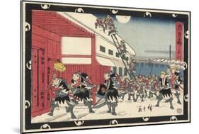 Night Attack, 1843-1847-Utagawa Hiroshige-Mounted Giclee Print