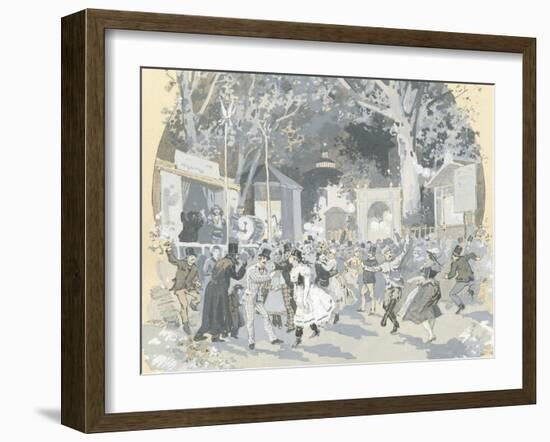 Night Ball in Vienna, Austria 19th Century-Wilhelm Zimmer-Framed Giclee Print